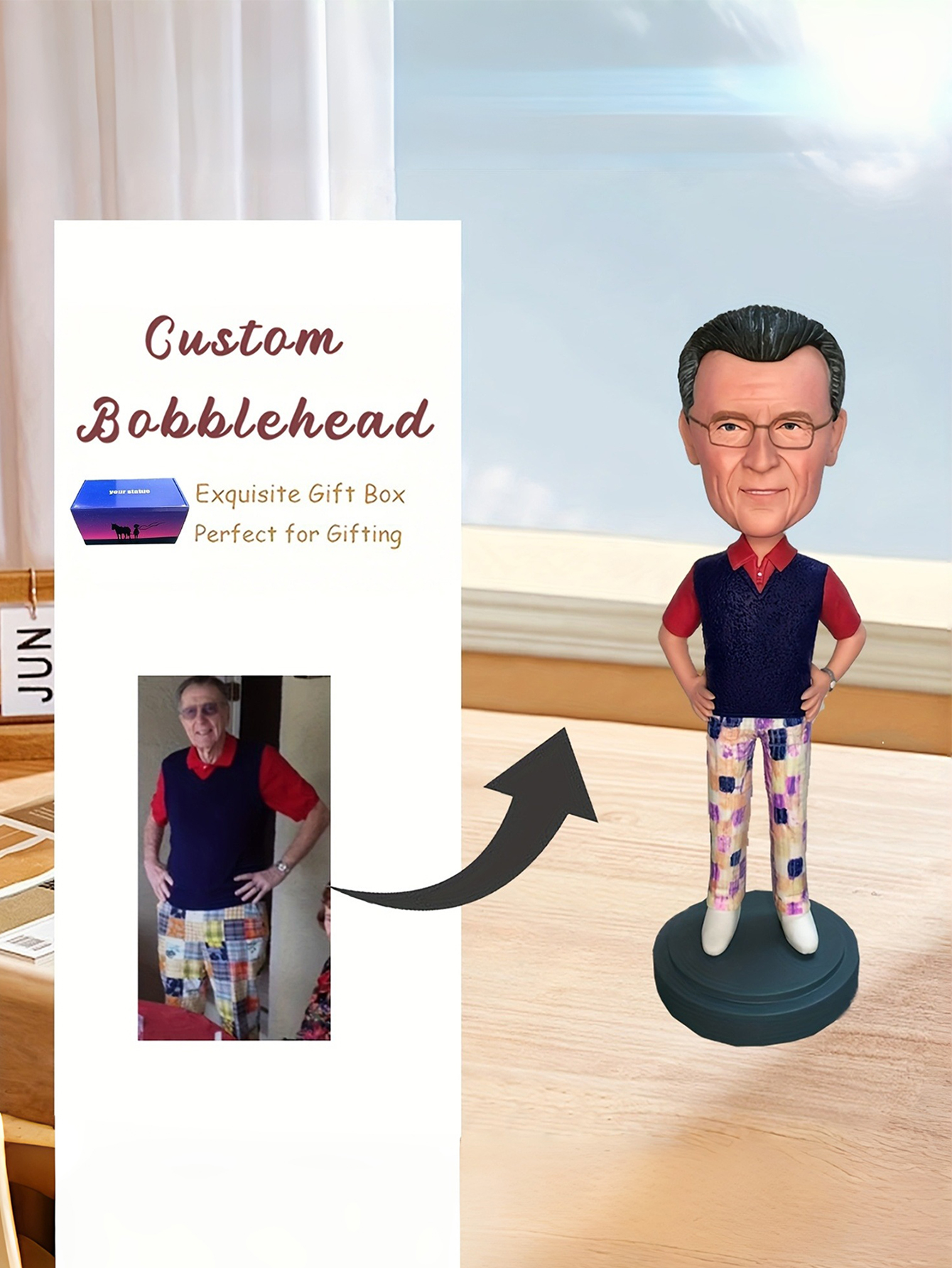 Custom Cartoon Clay Bobblehead - Gift for Friends